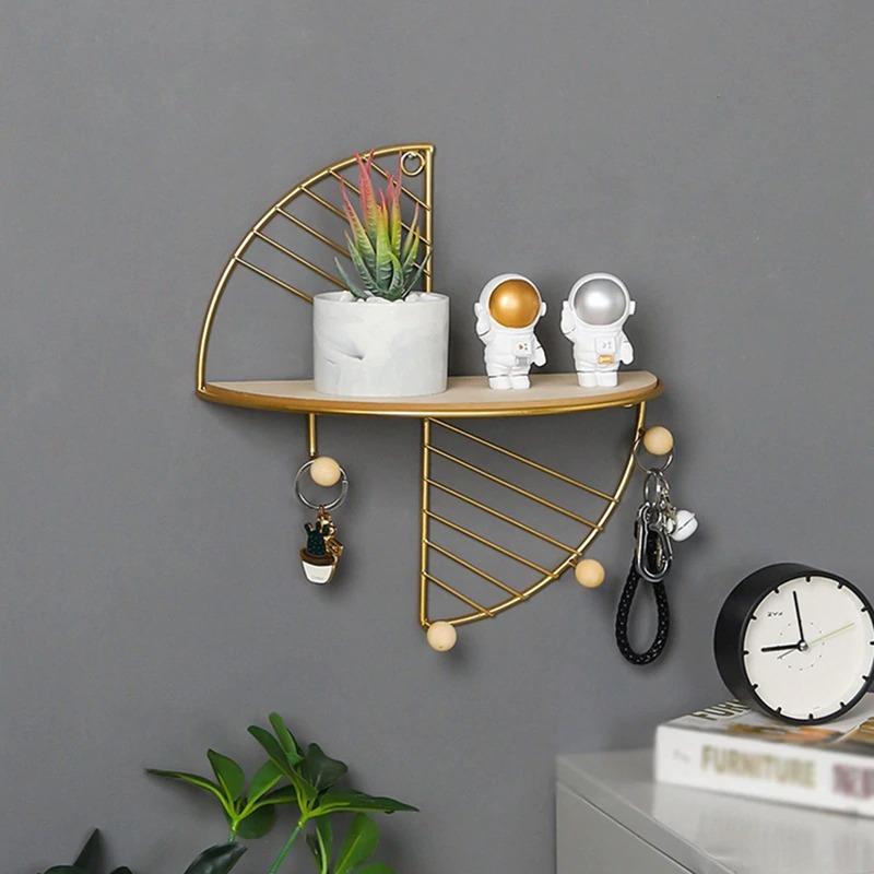 Archie Modern Gold Metal Display Shelf