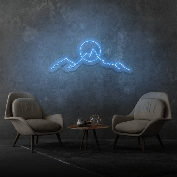 'Mountain Sunset' LED Neon Sign