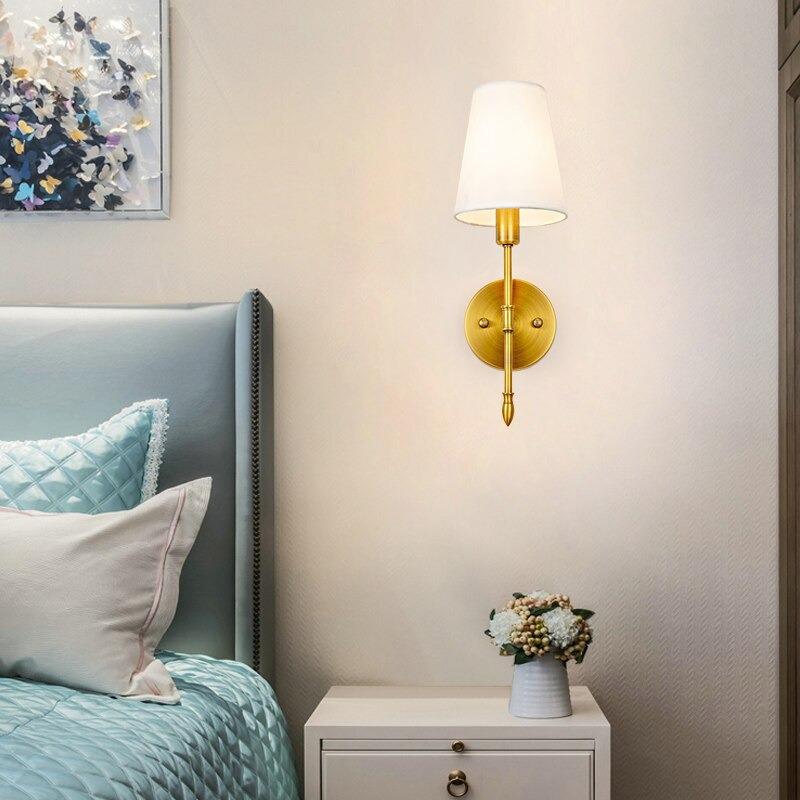 Pires Brass/Copper Wall Sconce - Fabric Shade