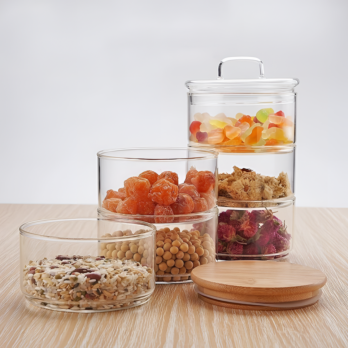 3-Layer Glass Jar Storage | Storage | NordicAbode.com