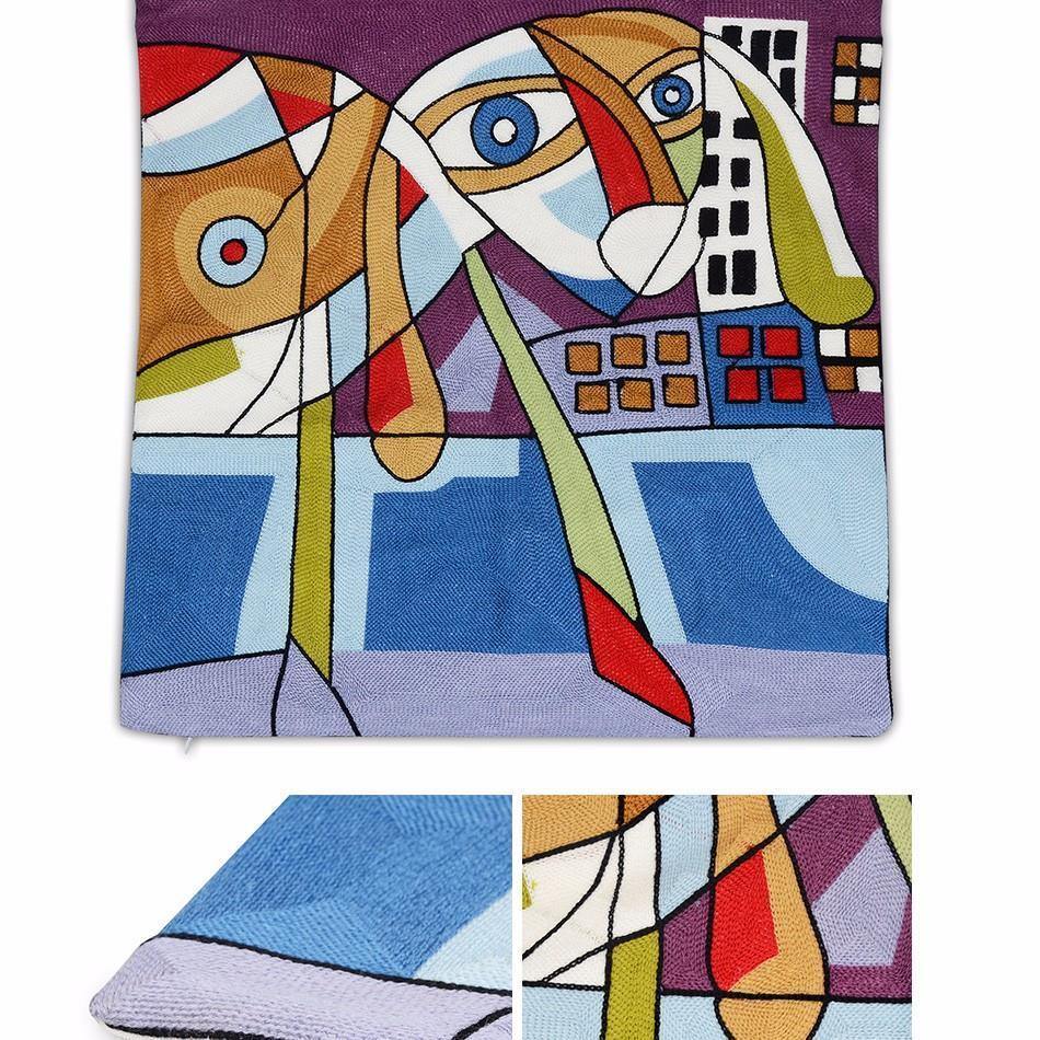 Cotton Embroidered Cushion Covers - Nordic Side -