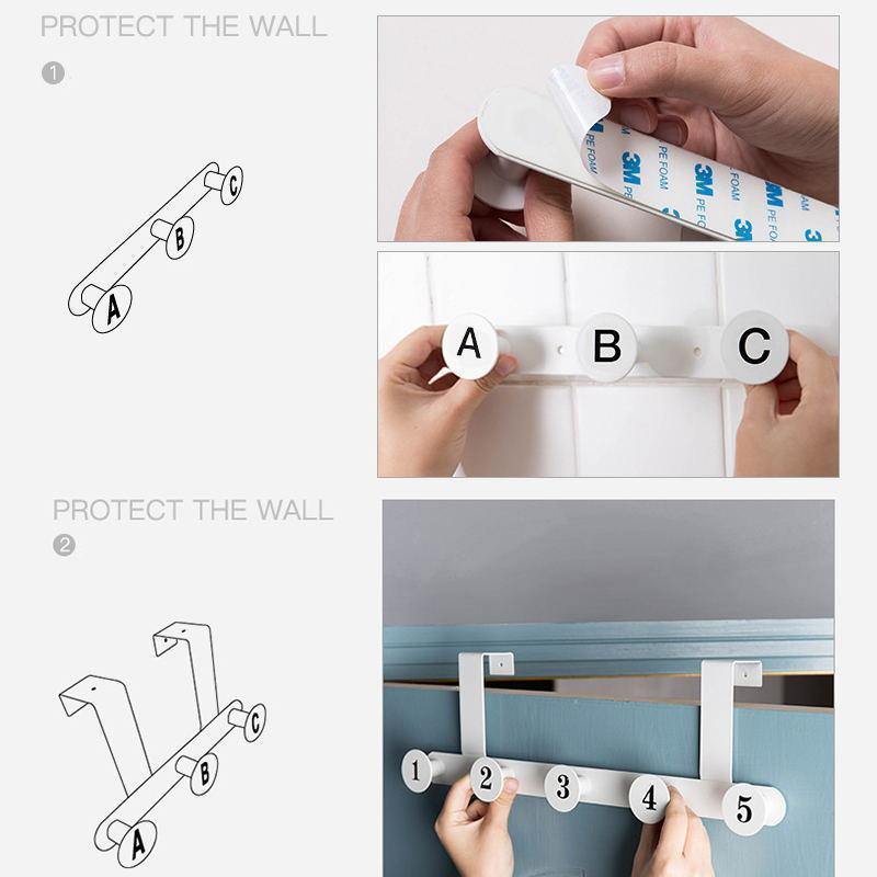 2Pcs Nordic Iron Door Hook - Nordic Side -