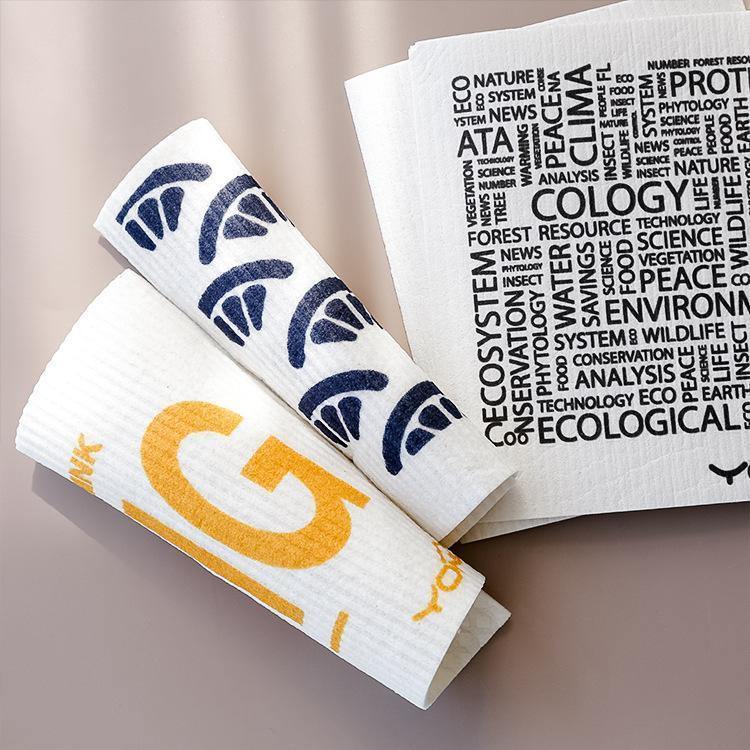 2Pcs Bamboo Cotton Dishcloth - Nordic Side -