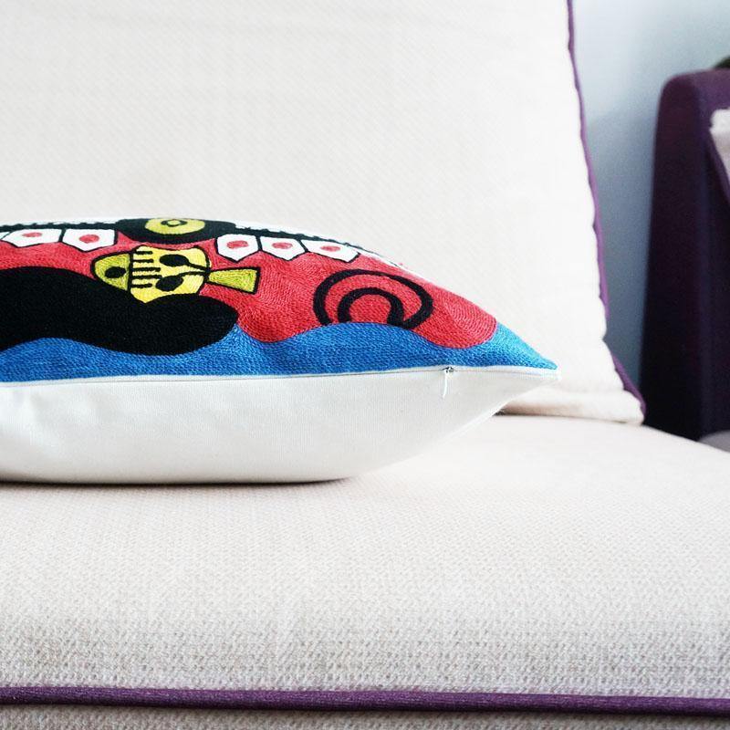 Cotton Embroidered Cushion Covers - Nordic Side -