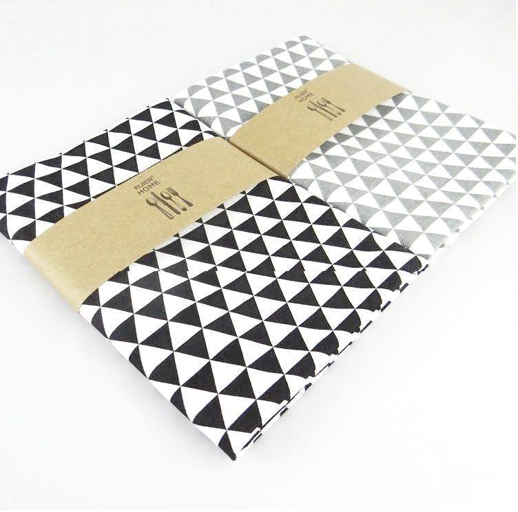 4PCS/SET 30X40CM Classic black Cotton Table Napkin - Nordic Side -