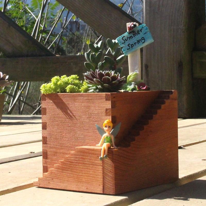 Vintage Wooden Square Step Garden - Nordic Side -