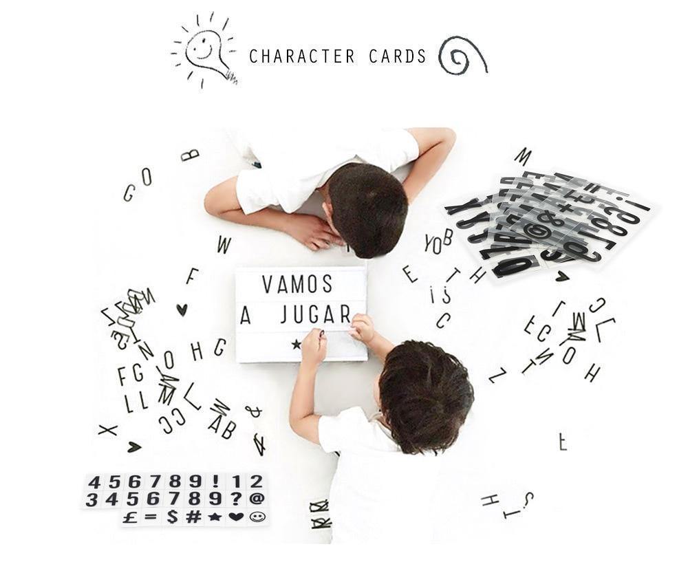 2018 Premuim A4 A6 Combination LED Night Light Box Night Lamp DIY BLACK Cards Letter Light LED USB PORT Powered Cinema Lightbox - Nordic Side -