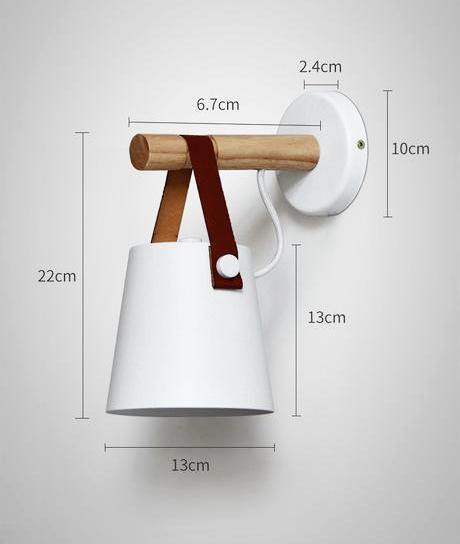 Leather Strap White Wall Lamp - Nordic Side -