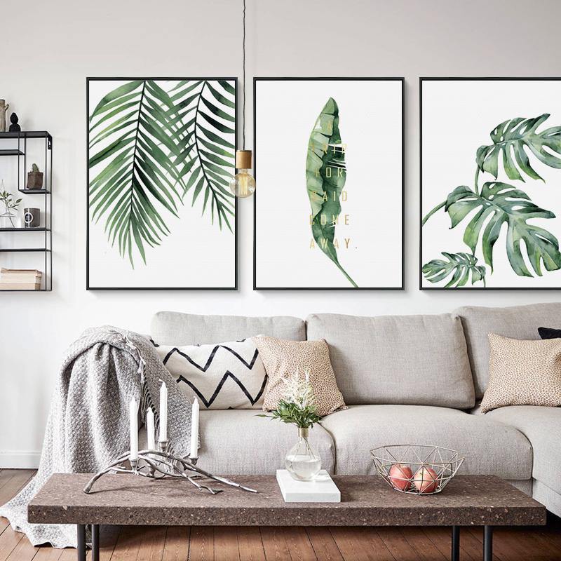 Watercolour Green Leaves - Nordic Side -