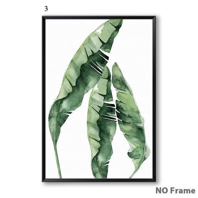 Watercolour Green Leaves - Nordic Side -