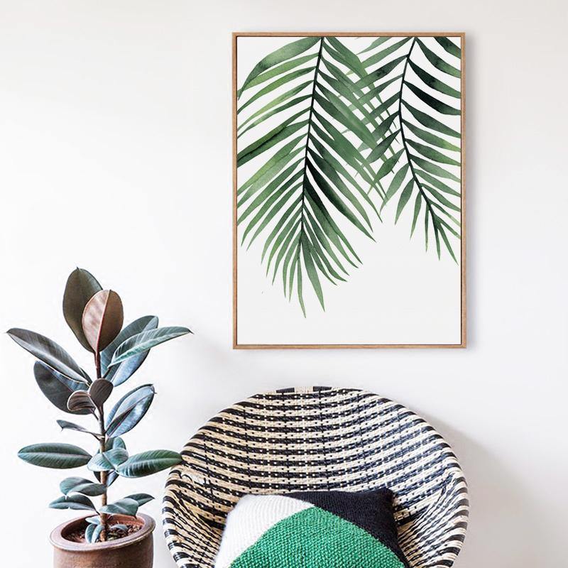 Watercolour Green Leaves - Nordic Side -