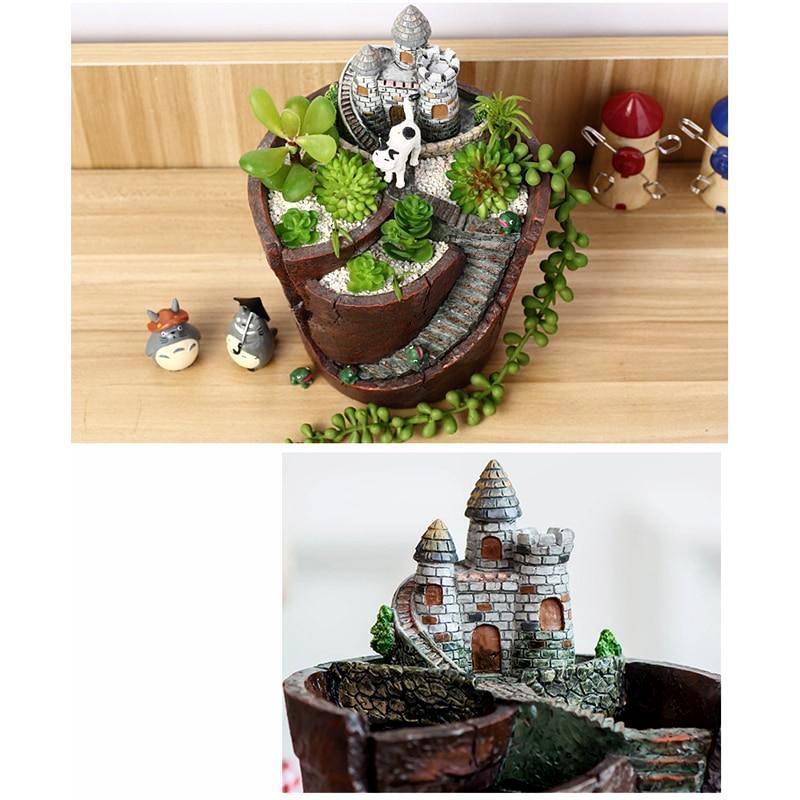 Castle Resin Pot - Nordic Side -