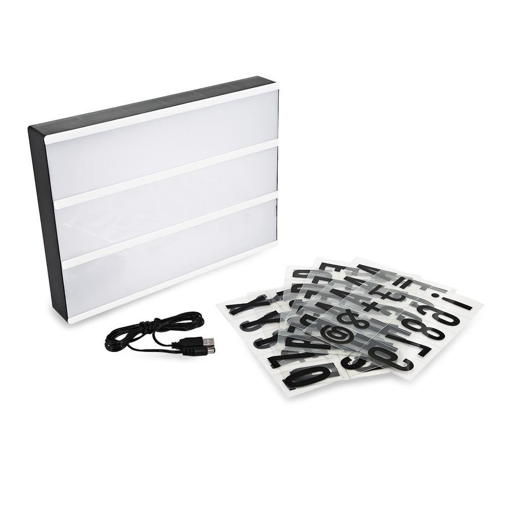 2018 Premuim A4 A6 Combination LED Night Light Box Night Lamp DIY BLACK Cards Letter Light LED USB PORT Powered Cinema Lightbox - Nordic Side -