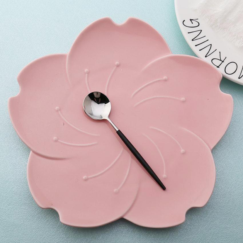 4 Pcs Mirror Surface Black & Silver Cutlery Set - Nordic Side -