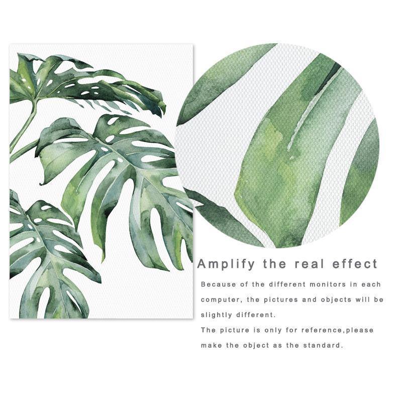 Watercolour Green Leaves - Nordic Side -