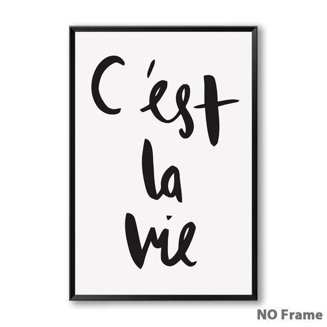 B&W Letter Wall Art - Nordic Side -