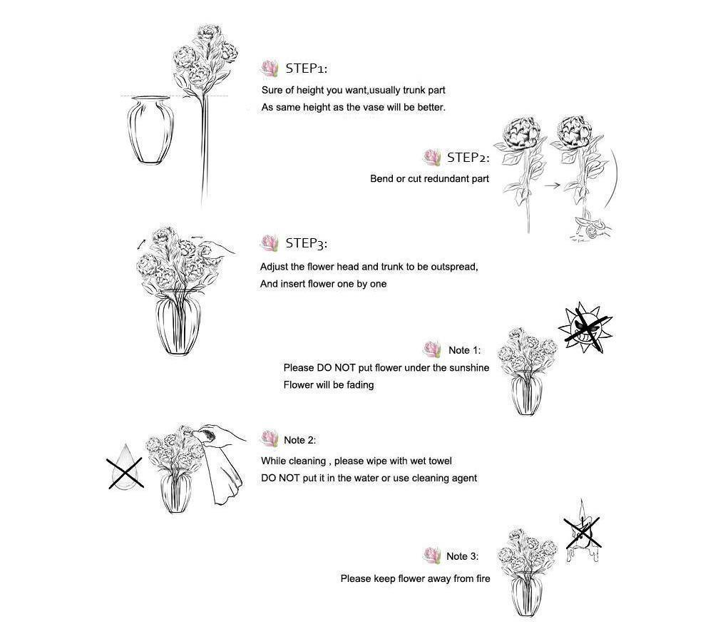 Artificial Carnation Bouquet - Nordic Side -