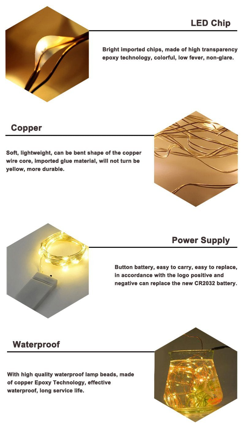 Waterproof 2M/5M LED Fairy Night Light - Nordic Side -