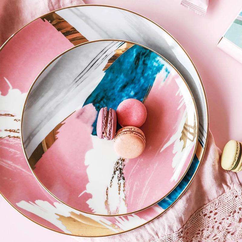 Abstract Painting Plates - Nordic Side -