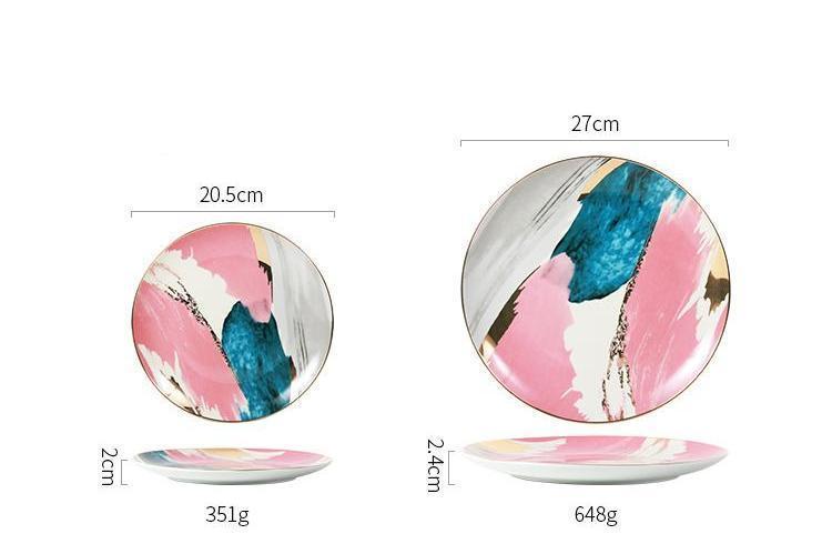 Abstract Painting Plates - Nordic Side -