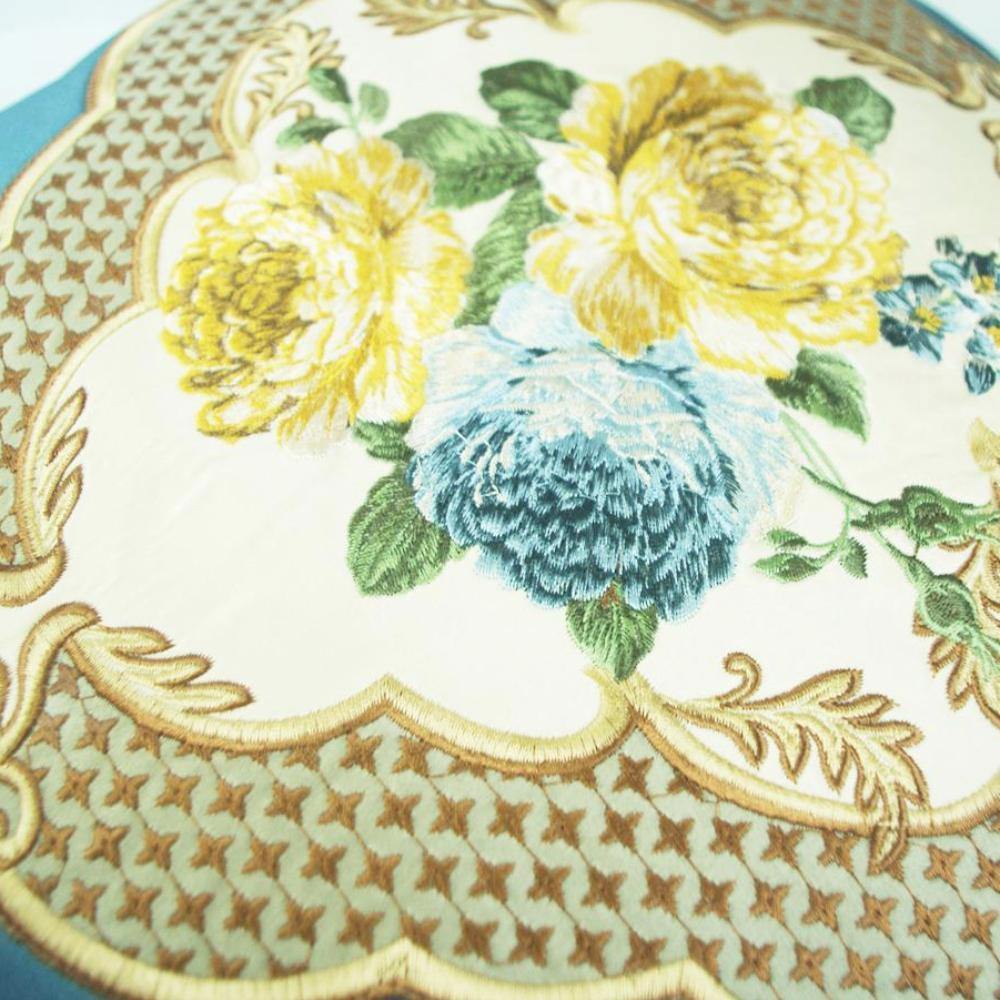 Blue Faux Silk Cushion Cover - Nordic Side -