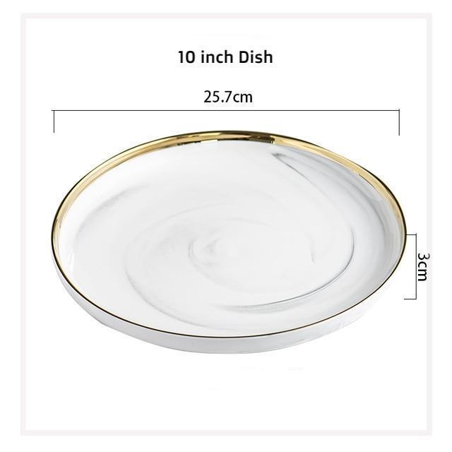 Golden Edge Marble Tableware - Nordic Side -