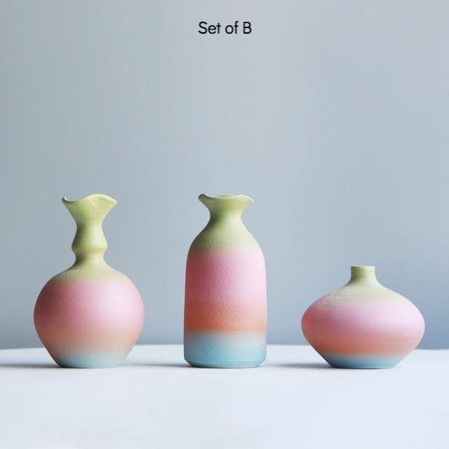 Rainbow Print Ceramic Vase - Nordic Side -