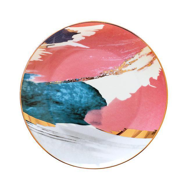 Abstract Painting Plates - Nordic Side -