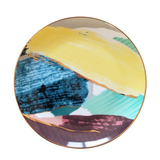 Abstract Painting Plates - Nordic Side -