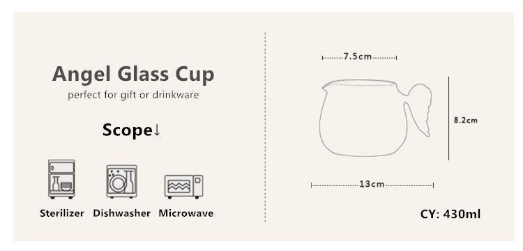 Angel Wing Glass Cup - Nordic Side -