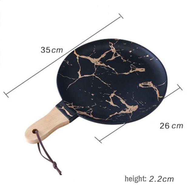 Golden Inlay Marble Octagonal Plates - Nordic Side -