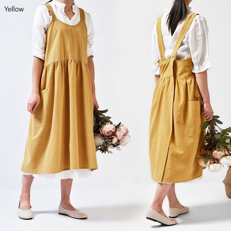 Washed Vintage Cotton Apron - Nordic Side -