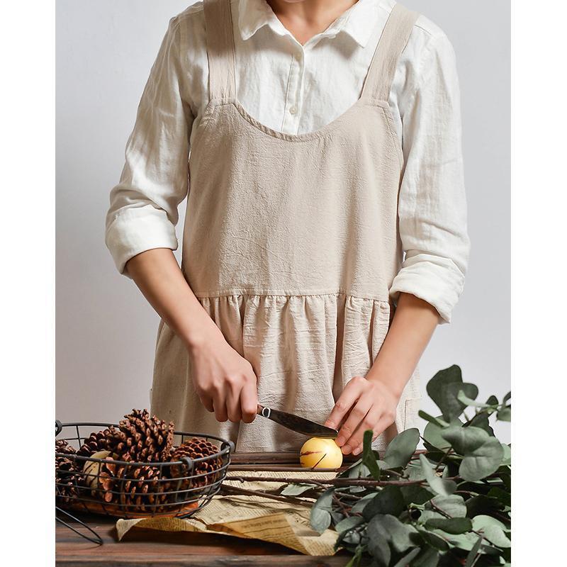 Washed Vintage Cotton Apron - Nordic Side -