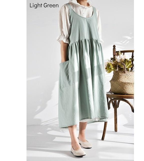 Washed Vintage Cotton Apron - Nordic Side -