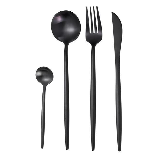 Metal Cutlery (4Pieces Set, 13 Colors) - Nordic Side -