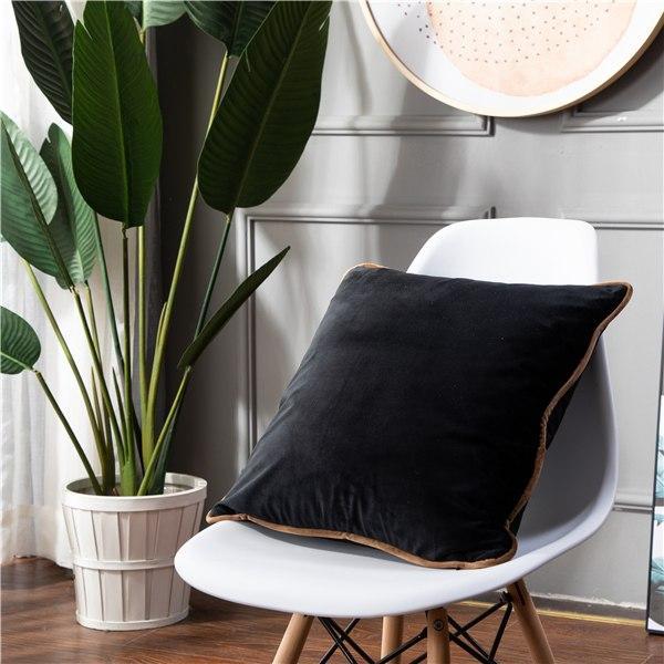 Strong Piped Velvet Cushion Cover - Nordic Side -