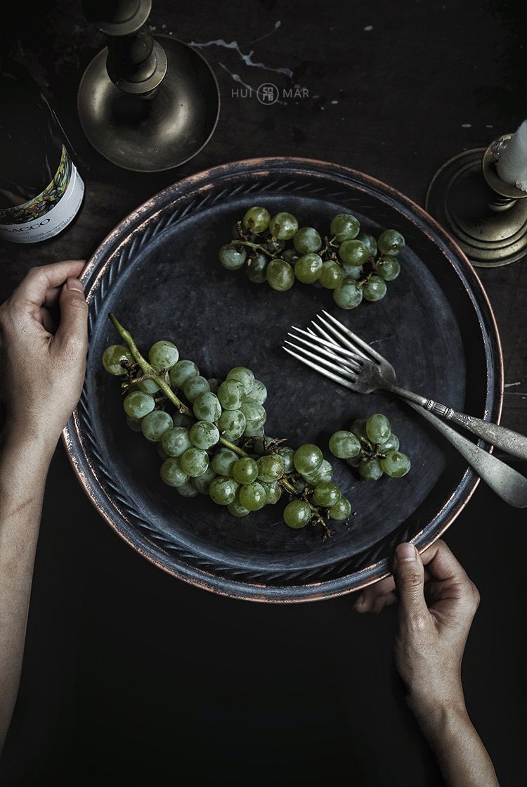 Retro Wide Round Tray - Nordic Side -