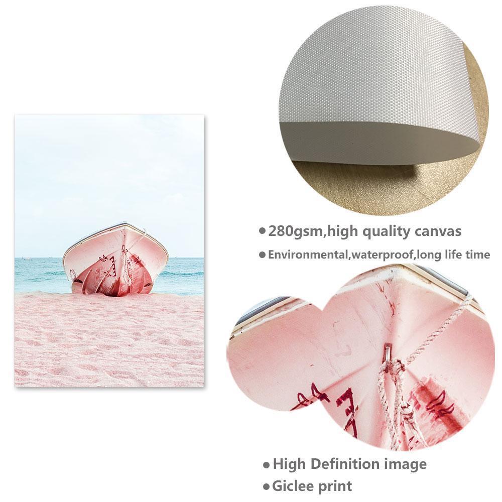 Beach Palm Tree Landscape Canvas Poster Nordic Decoration Wall Art Print Painting Decorative Picture Scandinavian Home Decor - Nordic Side -