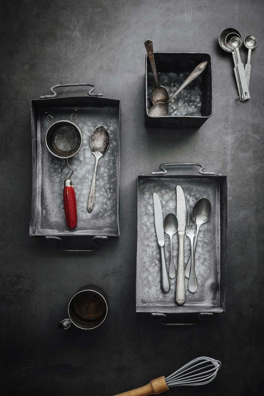 Retro Rectangular Antique Tray - Nordic Side -