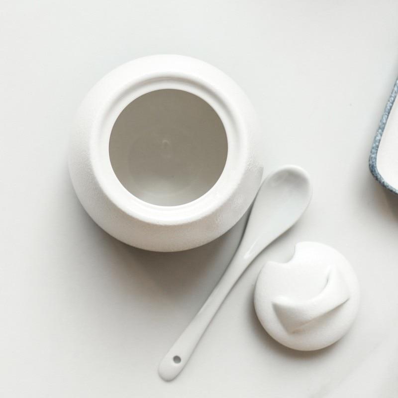 White & Grey Spice Jar - Nordic Side -