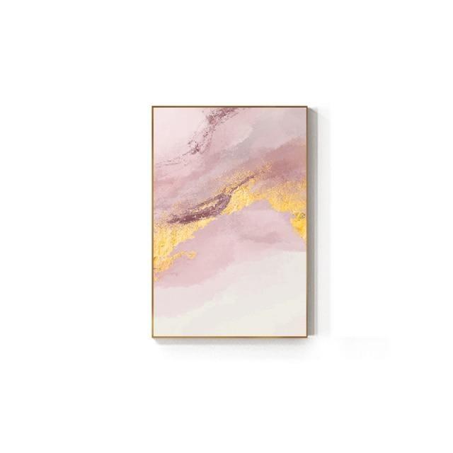 Abstract Pink & Golden