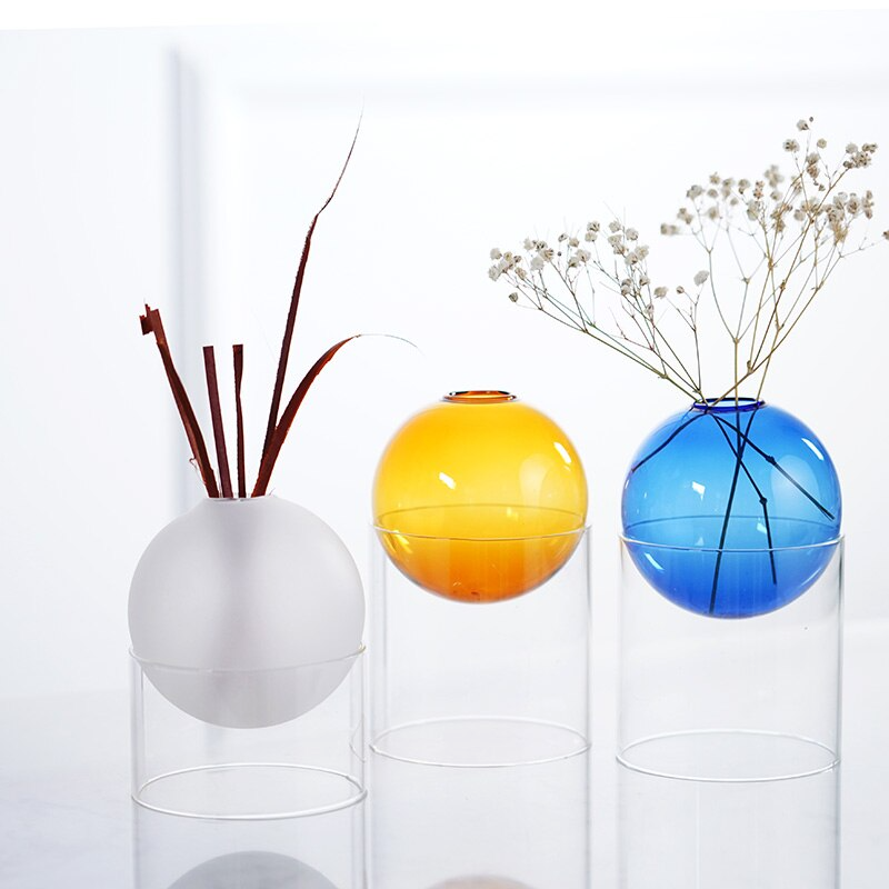 Mini Colorful Spherical Glass Vase