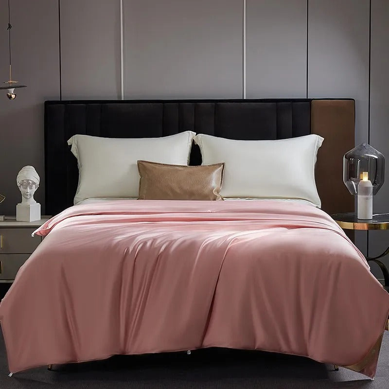 Seda Blush Pink Mulberry Silk Filling Comforter