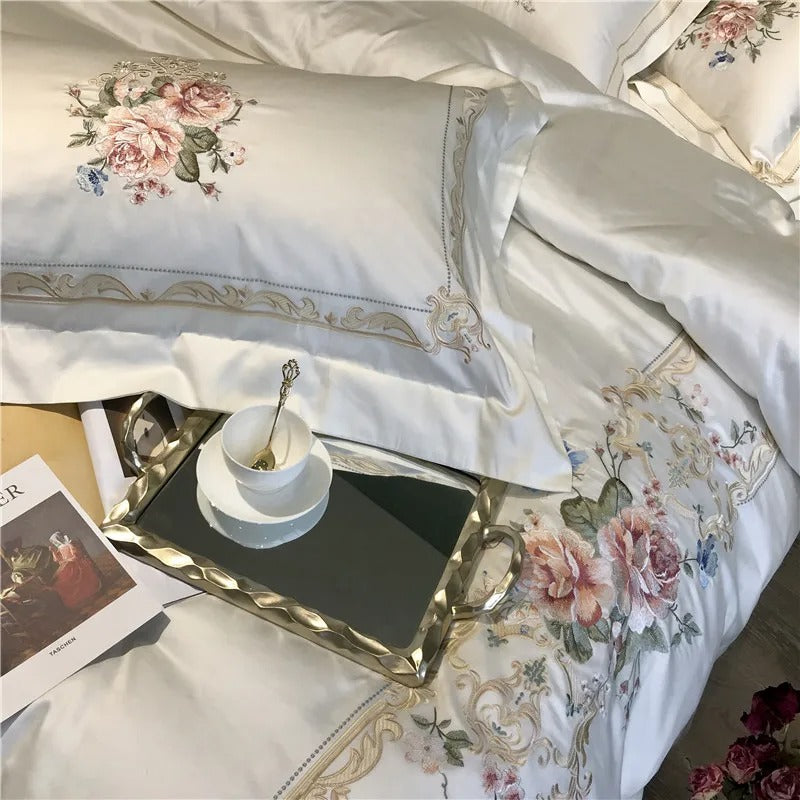 Destiny Blossom Embroidered Bedding Set