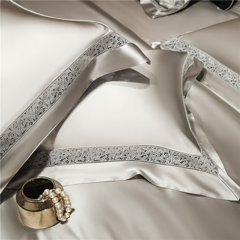 Willa Ash Modern Satin Bedding Set