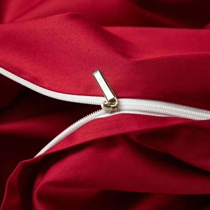 Ona Red Luxury Bedding Set