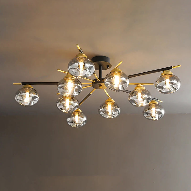 WOMO Blown Glass Flush Mount Chandelier-WM2261