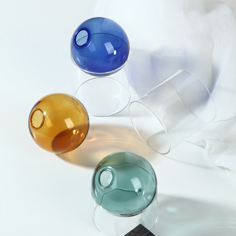 Mini Colorful Spherical Glass Vase