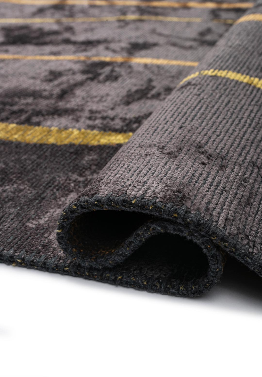 Tribeca Charcoal - Yellow Rug