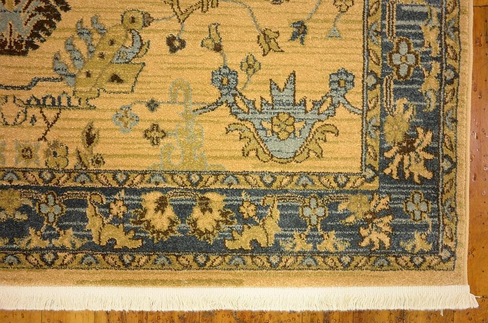 Lathan - Blue Border Gold Rug - Nordic Side - feed-cl0-over-80-dollars, unique-loom, us-only, us-ship